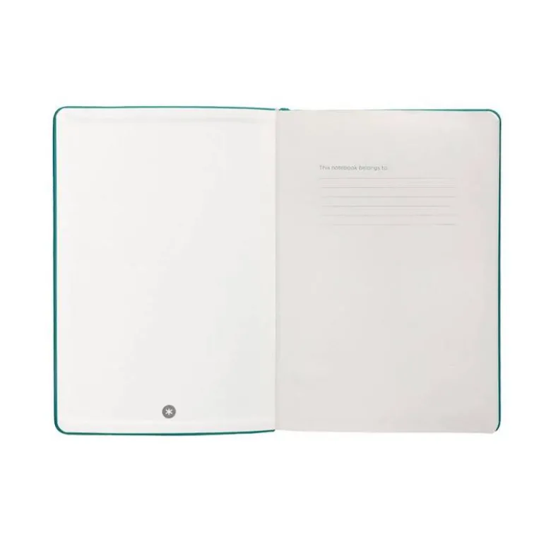 CUADERNO CON GOMILLA ANTARTIK NOTES TAPA DURA A4 HOJAS CUADRICULA VERDE AGUAMARINA 100 HOJAS 80 GR