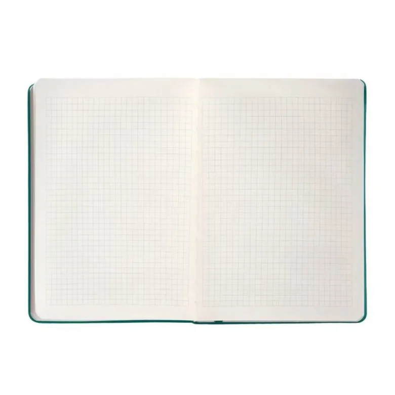 CUADERNO CON GOMILLA ANTARTIK NOTES TAPA DURA A4 HOJAS CUADRICULA VERDE AGUAMARINA 100 HOJAS 80 GR