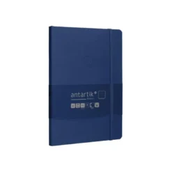 CUADERNO CON GOMILLA ANTARTIK NOTES TAPA BLANDA A5 HOJAS PUNTOS AZUL MARINO 80 HOJAS 80 GR FSC