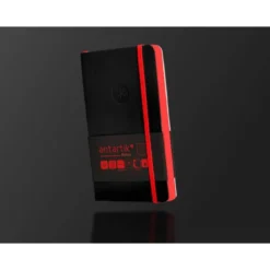 CUADERNO CON GOMILLA ANTARTIK NOTES TAPA BLANDA A6 RAYAS NEGRO Y ROJO 100 HOJAS 80 GR FSC