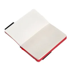 CUADERNO CON GOMILLA ANTARTIK NOTES TAPA BLANDA A6 RAYAS NEGRO Y ROJO 100 HOJAS 80 GR FSC