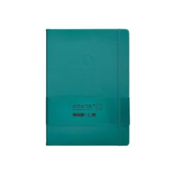 CUADERNO CON GOMILLA ANTARTIK NOTES TAPA DURA A4 HOJAS RAYAS VERDE AGUAMARINA 100 HOJAS 80 GR FSC