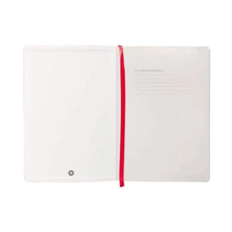 CUADERNO CON GOMILLA ANTARTIK NOTES TAPA BLANDA A5 HOJAS CUADRICULA ROJO 80 HOJAS 80 GR FSC