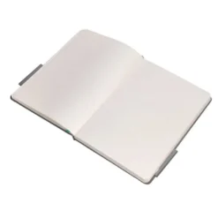 CUADERNO CON GOMILLA ANTARTIK NOTES TAPA DURA A5 HOJAS PUNTOS GRIS Y TURQUESA 100 HOJAS 80 GR FSC