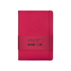 CUADERNO CON GOMILLA ANTARTIK NOTES TAPA DURA A5 HOJAS RAYAS BURDEOS 100 HOJAS 80 GR FSC