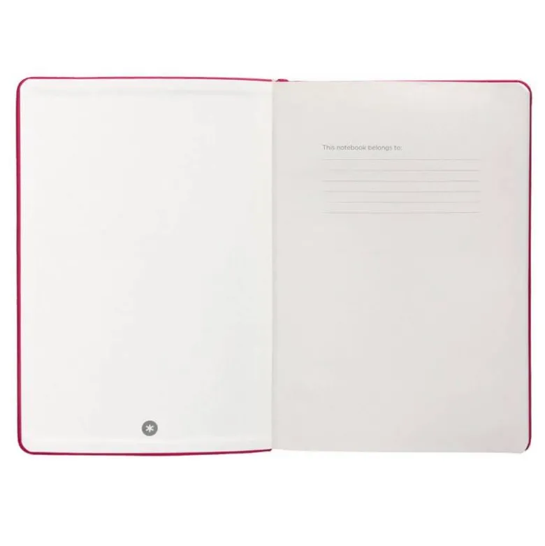 CUADERNO CON GOMILLA ANTARTIK NOTES TAPA DURA A5 HOJAS RAYAS BURDEOS 100 HOJAS 80 GR FSC