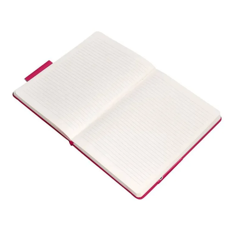 CUADERNO CON GOMILLA ANTARTIK NOTES TAPA DURA A5 HOJAS RAYAS BURDEOS 100 HOJAS 80 GR FSC