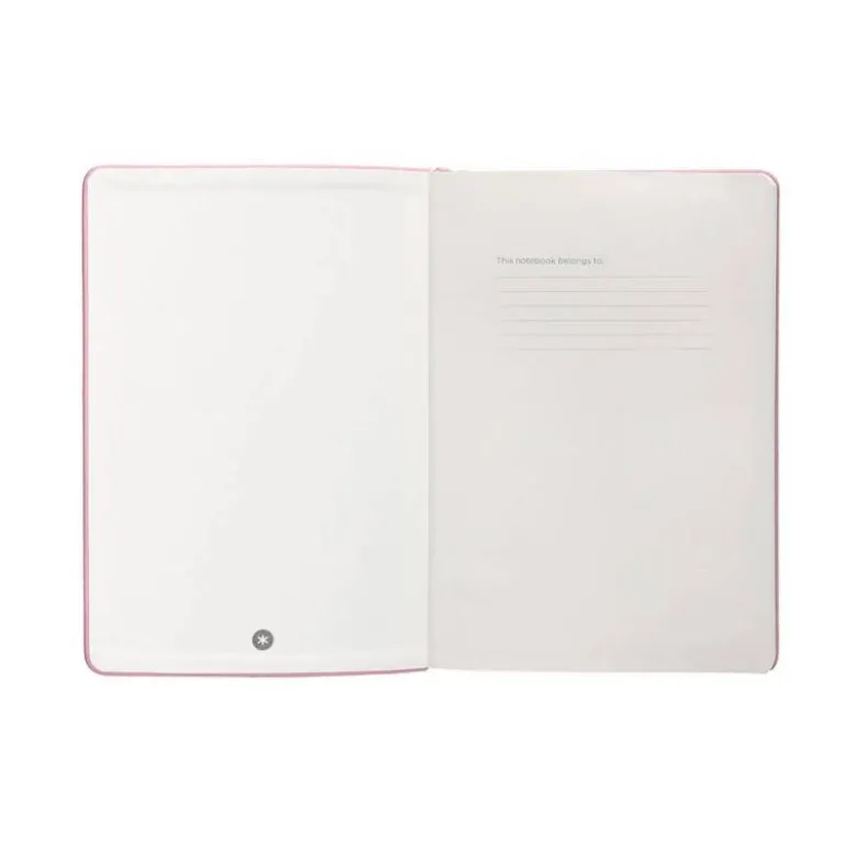 CUADERNO CON GOMILLA ANTARTIK NOTES TAPA DURA A4 HOJAS LISAS ROSA PASTEL 100 HOJAS 80 GR FSC