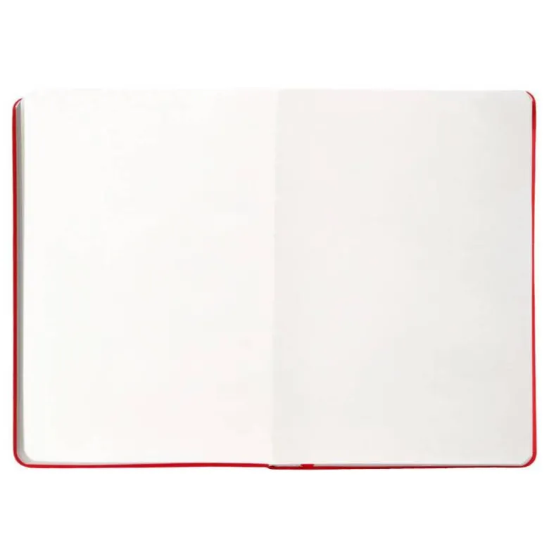 CUADERNO CON GOMILLA ANTARTIK NOTES TAPA DURA A5 HOJAS LISAS ROJO 100 HOJAS 80 GR FSC