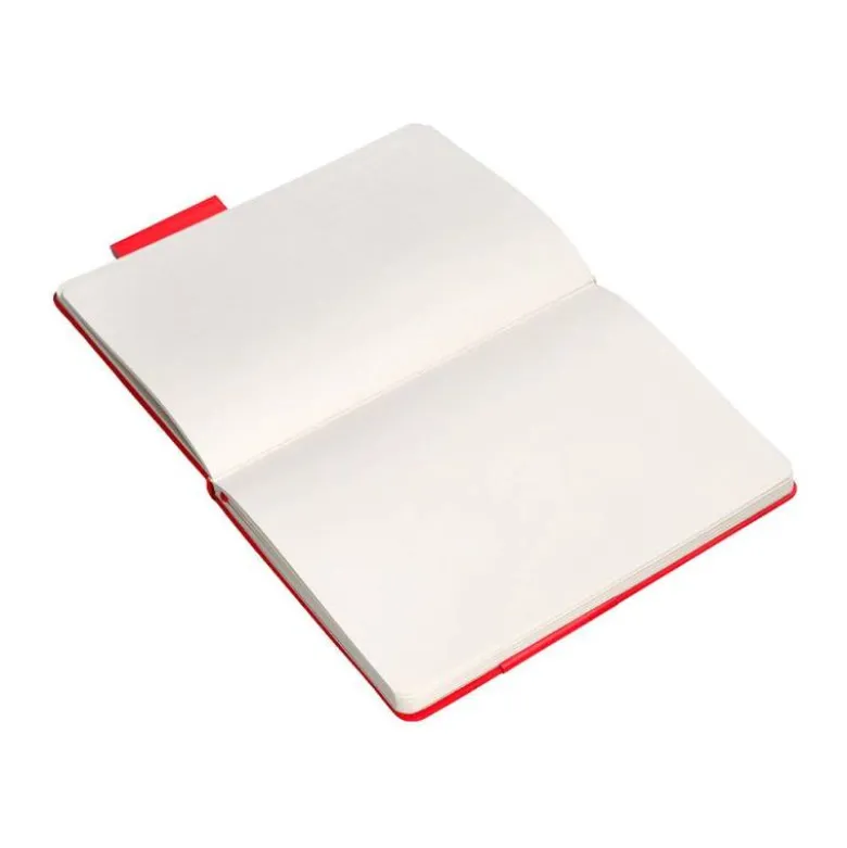 CUADERNO CON GOMILLA ANTARTIK NOTES TAPA DURA A5 HOJAS LISAS ROJO 100 HOJAS 80 GR FSC