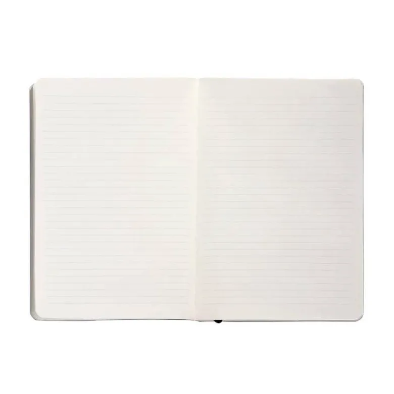 CUADERNO CON GOMILLA ANTARTIK NOTES TAPA BLANDA A5 HOJAS RAYAS NEGRO 80 HOJAS 80 GR FSC