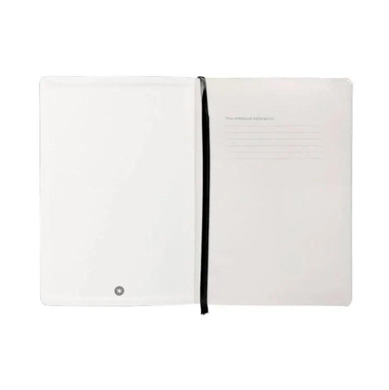 CUADERNO CON GOMILLA ANTARTIK NOTES TAPA BLANDA A5 HOJAS RAYAS NEGRO 80 HOJAS 80 GR FSC