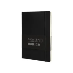 CUADERNO CON GOMILLA ANTARTIK NOTES TAPA BLANDA A5 HOJAS RAYAS NEGRO 80 HOJAS 80 GR FSC