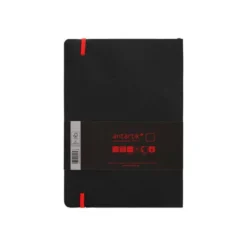 CUADERNO CON GOMILLA ANTARTIK NOTES TAPA BLANDA A5 HOJAS PUNTOS NEGRO Y ROJO 80 HOJAS 80 GR FSC
