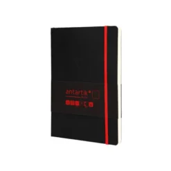 CUADERNO CON GOMILLA ANTARTIK NOTES TAPA BLANDA A5 HOJAS PUNTOS NEGRO Y ROJO 80 HOJAS 80 GR FSC