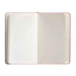 CUADERNO CON GOMILLA ANTARTIK NOTES TAPA DURA A6 HOJAS CUADRICULA ROSA PASTEL 100 HOJAS 80 GR FSC