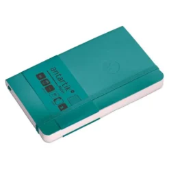 CUADERNO CON GOMILLA ANTARTIK NOTES TAPA BLANDA A6 CUADRICULA VERDE AGUAMARINA 100 HOJAS 80 GR FSC