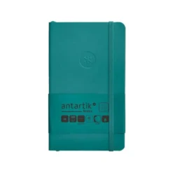 CUADERNO CON GOMILLA ANTARTIK NOTES TAPA BLANDA A6 CUADRICULA VERDE AGUAMARINA 100 HOJAS 80 GR FSC
