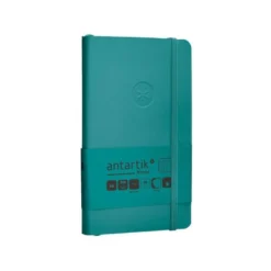 CUADERNO CON GOMILLA ANTARTIK NOTES TAPA BLANDA A6 CUADRICULA VERDE AGUAMARINA 100 HOJAS 80 GR FSC