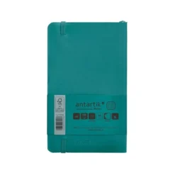 CUADERNO CON GOMILLA ANTARTIK NOTES TAPA BLANDA A6 CUADRICULA VERDE AGUAMARINA 100 HOJAS 80 GR FSC