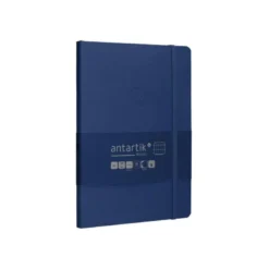 CUADERNO CON GOMILLA ANTARTIK NOTES TAPA BLANDA A5 HOJAS CUADRICULA AZUL MARINO 80 HOJAS 80 GR FSC