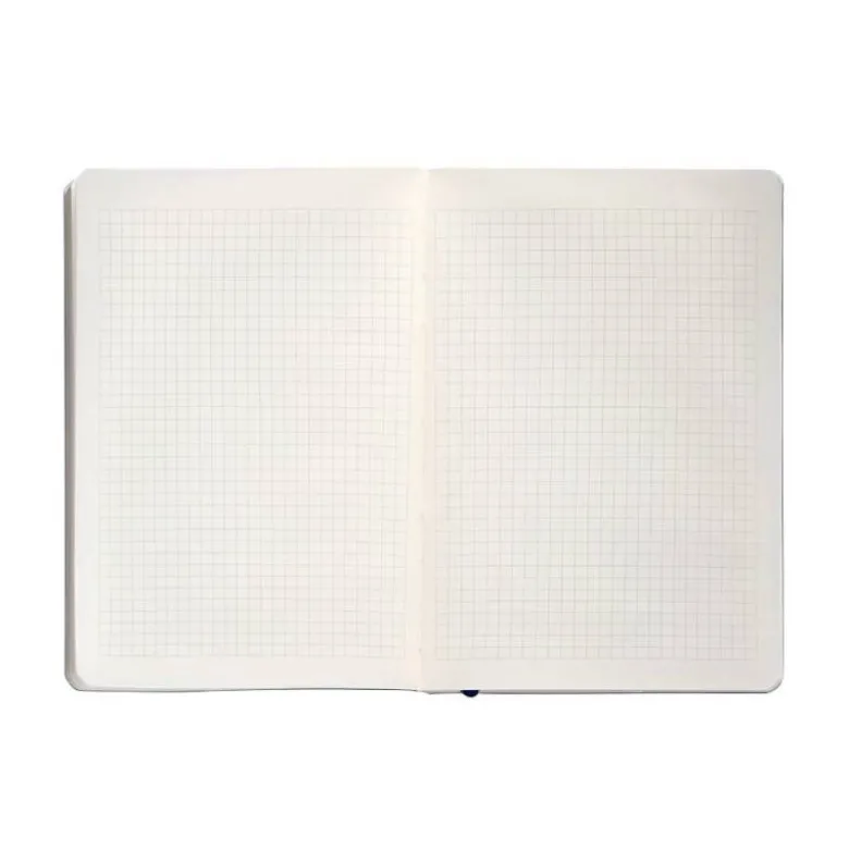 CUADERNO CON GOMILLA ANTARTIK NOTES TAPA BLANDA A5 HOJAS CUADRICULA AZUL MARINO 80 HOJAS 80 GR FSC