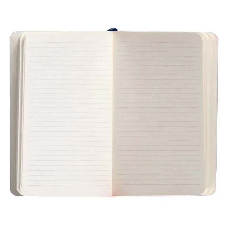 CUADERNO CON GOMILLA ANTARTIK NOTES TAPA BLANDA A6 RAYAS AZUL MARINO 100 HOJAS 80 GR FSC