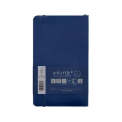 CUADERNO CON GOMILLA ANTARTIK NOTES TAPA BLANDA A6 RAYAS AZUL MARINO 100 HOJAS 80 GR FSC