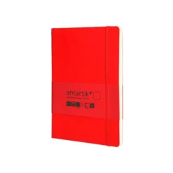 CUADERNO CON GOMILLA ANTARTIK NOTES TAPA BLANDA A5 HOJAS LISAS ROJO 80 HOJAS 80 GR FSC