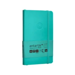 CUADERNO CON GOMILLA ANTARTIK NOTES TAPA BLANDA A6 RAYAS TURQUESA 100 HOJAS 80 GR FSC