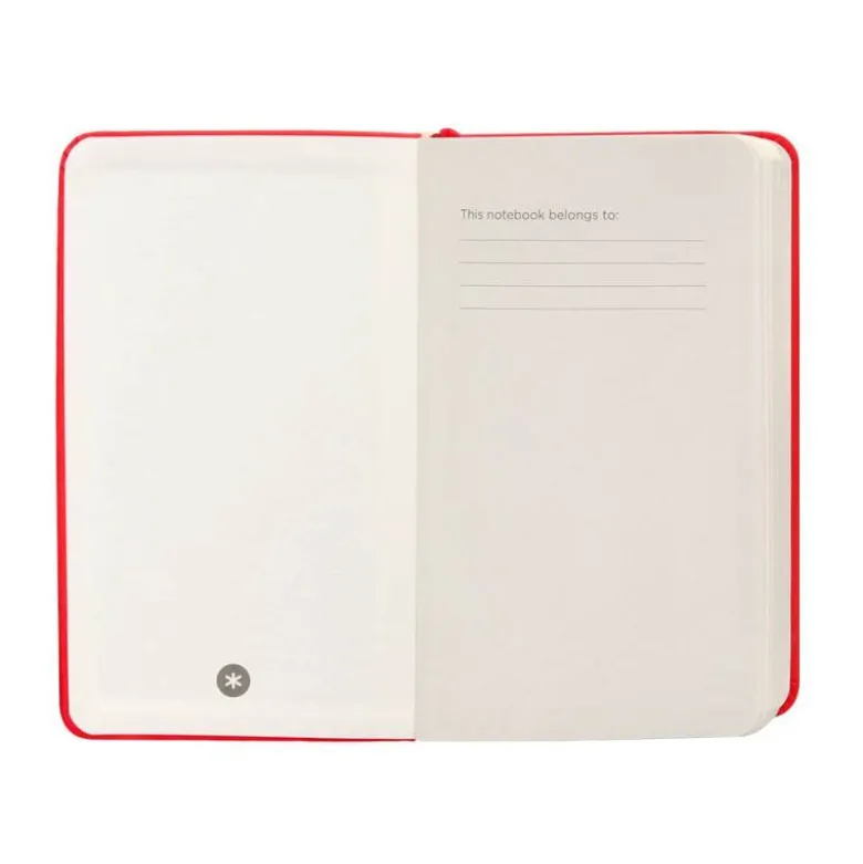 CUADERNO CON GOMILLA ANTARTIK NOTES TAPA DURA A6 HOJAS LISAS ROJO 100 HOJAS 80 GR FSC