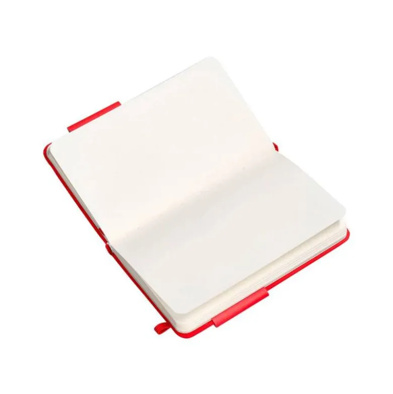 CUADERNO CON GOMILLA ANTARTIK NOTES TAPA DURA A6 HOJAS LISAS ROJO 100 HOJAS 80 GR FSC