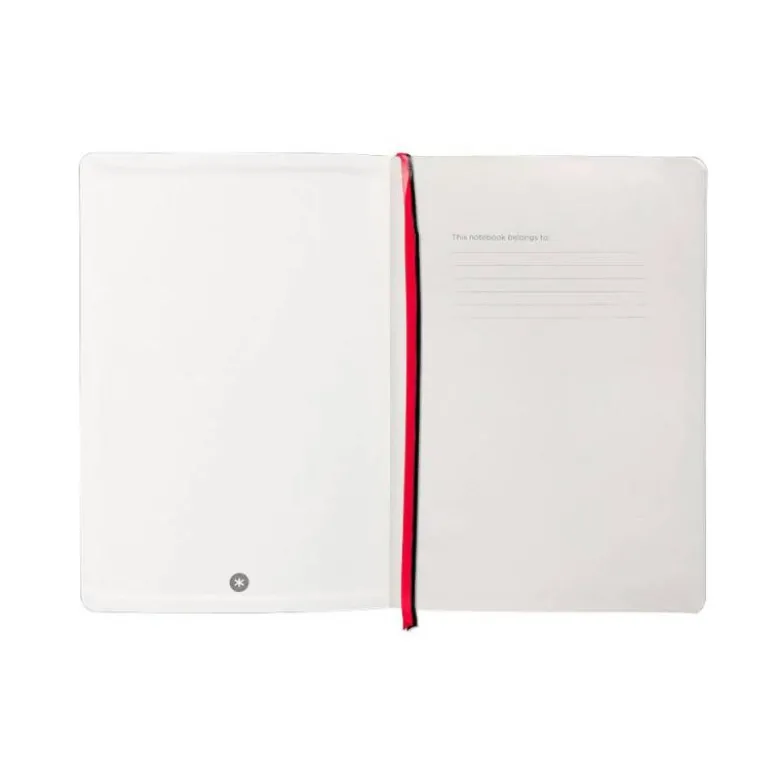 CUADERNO CON GOMILLA ANTARTIK NOTES TAPA BLANDA A5 HOJAS LISAS NEGRO Y ROJO 80 HOJAS 80 GR FSC