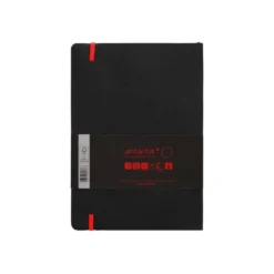CUADERNO CON GOMILLA ANTARTIK NOTES TAPA BLANDA A5 HOJAS LISAS NEGRO Y ROJO 80 HOJAS 80 GR FSC