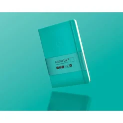 CUADERNO CON GOMILLA ANTARTIK NOTES TAPA DURA A5 HOJAS LISAS TURQUESA 100 HOJAS 80 GR FSC