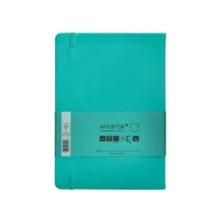 CUADERNO CON GOMILLA ANTARTIK NOTES TAPA DURA A5 HOJAS LISAS TURQUESA 100 HOJAS 80 GR FSC