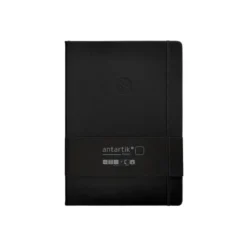 CUADERNO CON GOMILLA ANTARTIK NOTES TAPA DURA A4 HOJAS LISAS NEGRO 100 HOJAS 80 GR FSC
