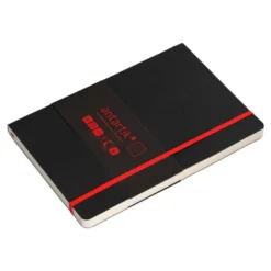CUADERNO CON GOMILLA ANTARTIK NOTES TAPA BLANDA A5 HOJAS RAYAS NEGRO Y ROJO 80 HOJAS 80 GR FSC
