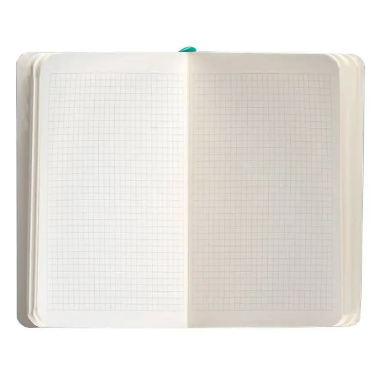 CUADERNO CON GOMILLA ANTARTIK NOTES TAPA BLANDA A6 CUADRICULA TURQUESA 100 HOJAS 80 GR FSC