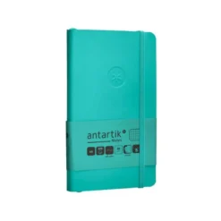 CUADERNO CON GOMILLA ANTARTIK NOTES TAPA BLANDA A6 CUADRICULA TURQUESA 100 HOJAS 80 GR FSC