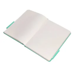 CUADERNO CON GOMILLA ANTARTIK NOTES TAPA DURA A5 HOJAS PUNTOS ROSA Y TURQUESA 100 HOJAS 80 GR FSC