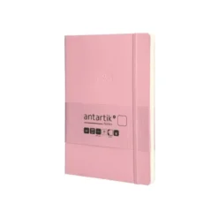 CUADERNO CON GOMILLA ANTARTIK NOTES TAPA BLANDA A5 HOJAS LISAS ROSA PASTEL 80 HOJAS 80 GR FSC