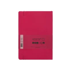 CUADERNO CON GOMILLA ANTARTIK NOTES TAPA BLANDA A5 HOJAS RAYAS BURDEOS 80 HOJAS 80 GR FSC
