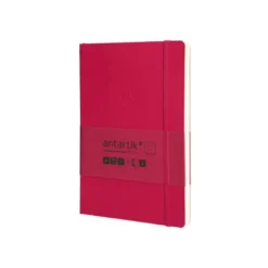 CUADERNO CON GOMILLA ANTARTIK NOTES TAPA BLANDA A5 HOJAS RAYAS BURDEOS 80 HOJAS 80 GR FSC
