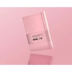 CUADERNO CON GOMILLA ANTARTIK NOTES TAPA DURA A5 HOJAS RAYAS ROSA PASTEL 100 HOJAS 80 GR FSC
