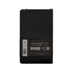 CUADERNO CON GOMILLA ANTARTIK NOTES TAPA BLANDA A6 RAYAS NEGRO 100 HOJAS 80 GR FSC