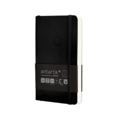 CUADERNO CON GOMILLA ANTARTIK NOTES TAPA BLANDA A6 RAYAS NEGRO 100 HOJAS 80 GR FSC
