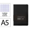 CUADERNO CON GOMILLA ANTARTIK NOTES TAPA DURA A5 HOJAS CUADRICULA NEGRO 100 HOJAS 80 GR FSC