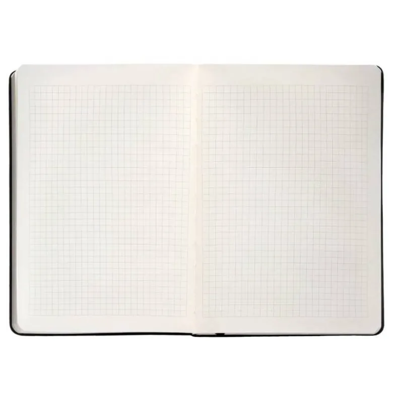 CUADERNO CON GOMILLA ANTARTIK NOTES TAPA DURA A5 HOJAS CUADRICULA NEGRO 100 HOJAS 80 GR FSC