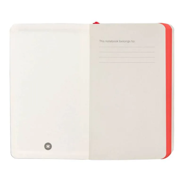CUADERNO CON GOMILLA ANTARTIK NOTES TAPA BLANDA A6 CUADRICULA NEGRO Y ROJO 100 HOJAS 80 GR FSC